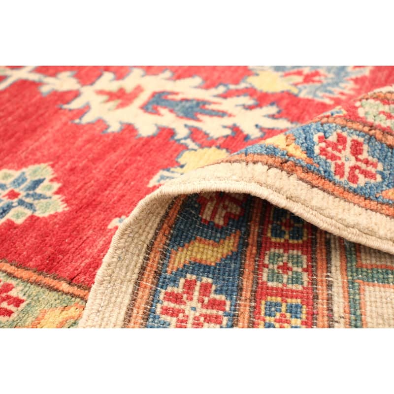 Hand-knotted Finest Gazni Red Wool Rug - 6'2" x 9'4"/6'2 x 9'4