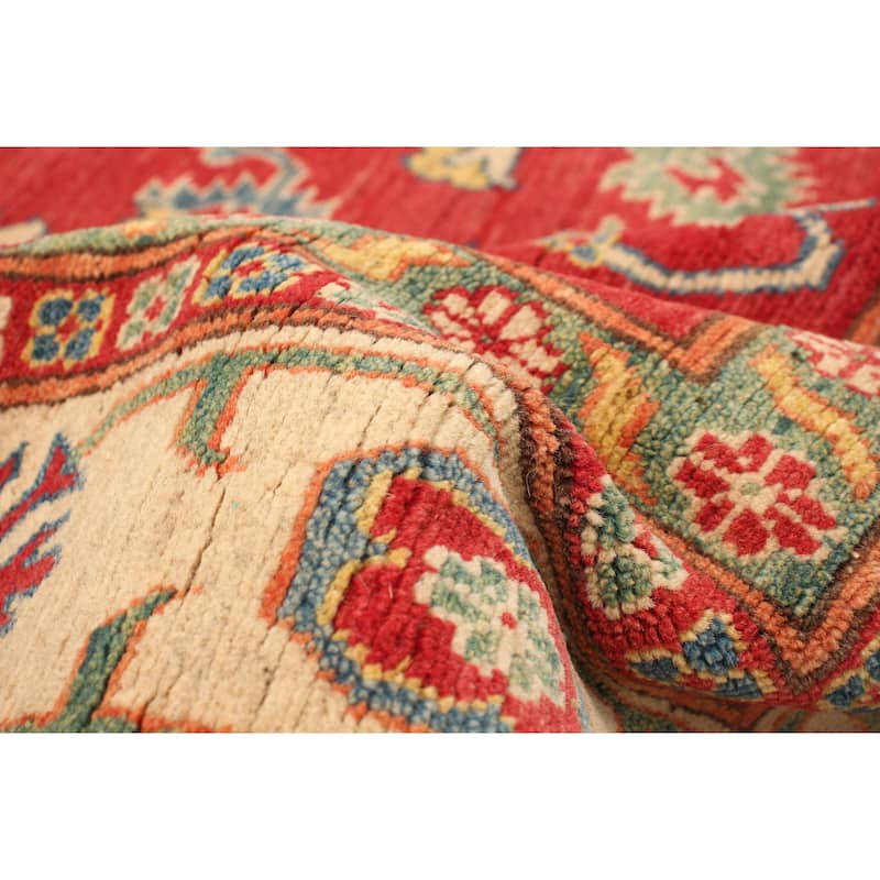 Hand-knotted Finest Gazni Red Wool Rug - 6'2" x 9'4"/6'2 x 9'4
