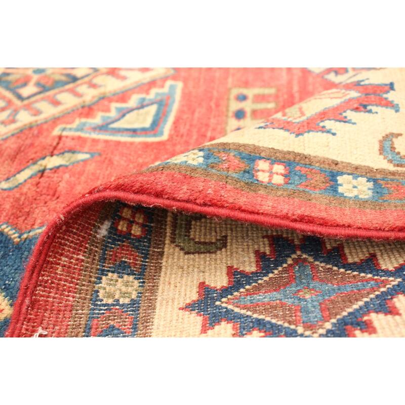 Hand-knotted Finest Gazni Red Wool Rug - 6'3" x 9'9"/6'3 x 9'9