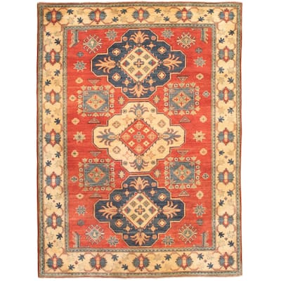 Hand-knotted Finest Gazni Red Wool Rug - 5'7 x 7'10/5'7" x 7'10"