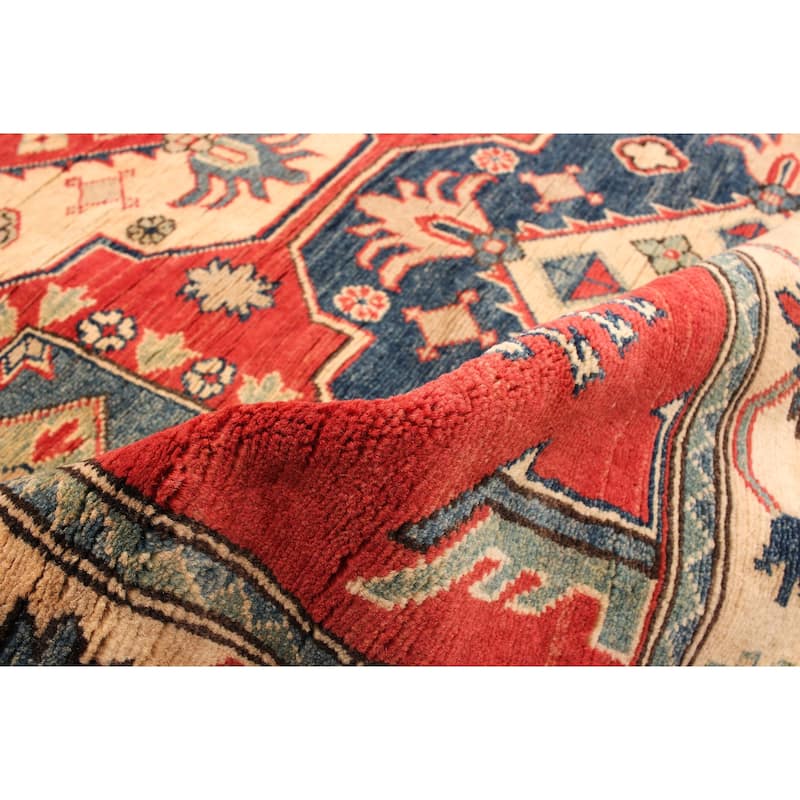 Hand-knotted Finest Gazni Red Wool Rug - 5'7 x 7'10/5'7" x 7'10"