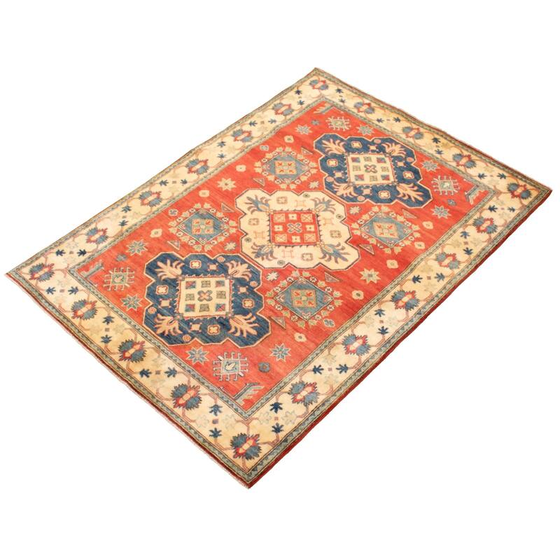Hand-knotted Finest Gazni Red Wool Rug - 5'7 x 7'10/5'7" x 7'10"