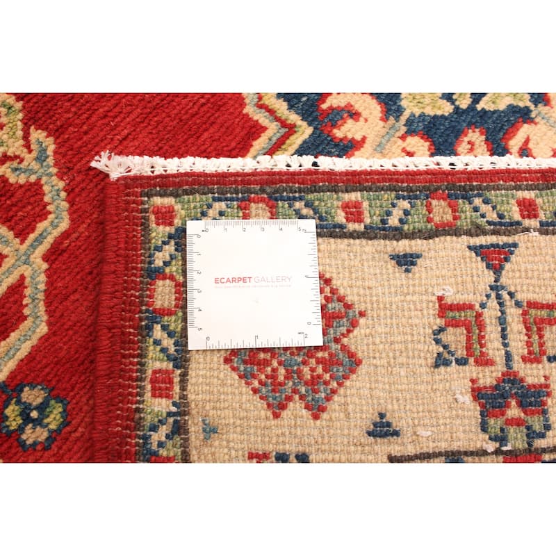 Hand-knotted Finest Gazni Red Wool Rug - 3'10" x 5'2"/3'10 x 5'2