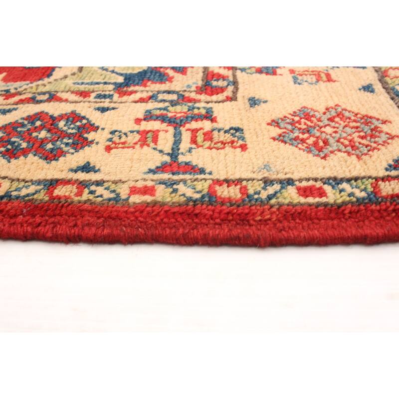 Hand-knotted Finest Gazni Red Wool Rug - 3'10" x 5'2"/3'10 x 5'2
