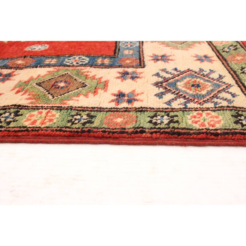 Hand-knotted Finest Gazni Red Wool Rug - 4'11 x 7'1/4'11" x 7'1"