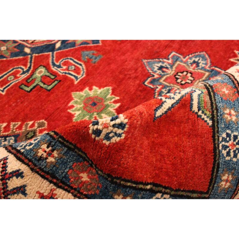 Hand-knotted Finest Gazni Red Wool Rug - 4'11 x 7'1/4'11" x 7'1"