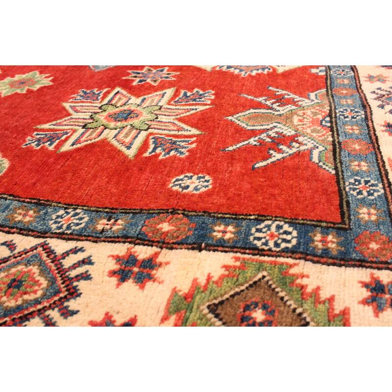 Hand-knotted Finest Gazni Red Wool Rug - 4'11 x 7'1/4'11" x 7'1"
