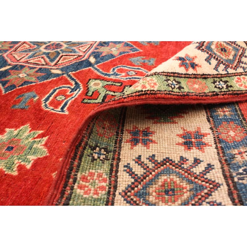 Hand-knotted Finest Gazni Red Wool Rug - 4'11 x 7'1/4'11" x 7'1"