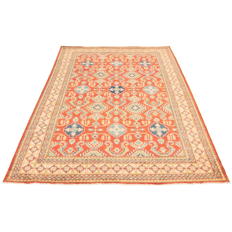 Hand-knotted Finest Gazni Red Wool Rug - 6'8 x 10'3/6'8" x 10'3"