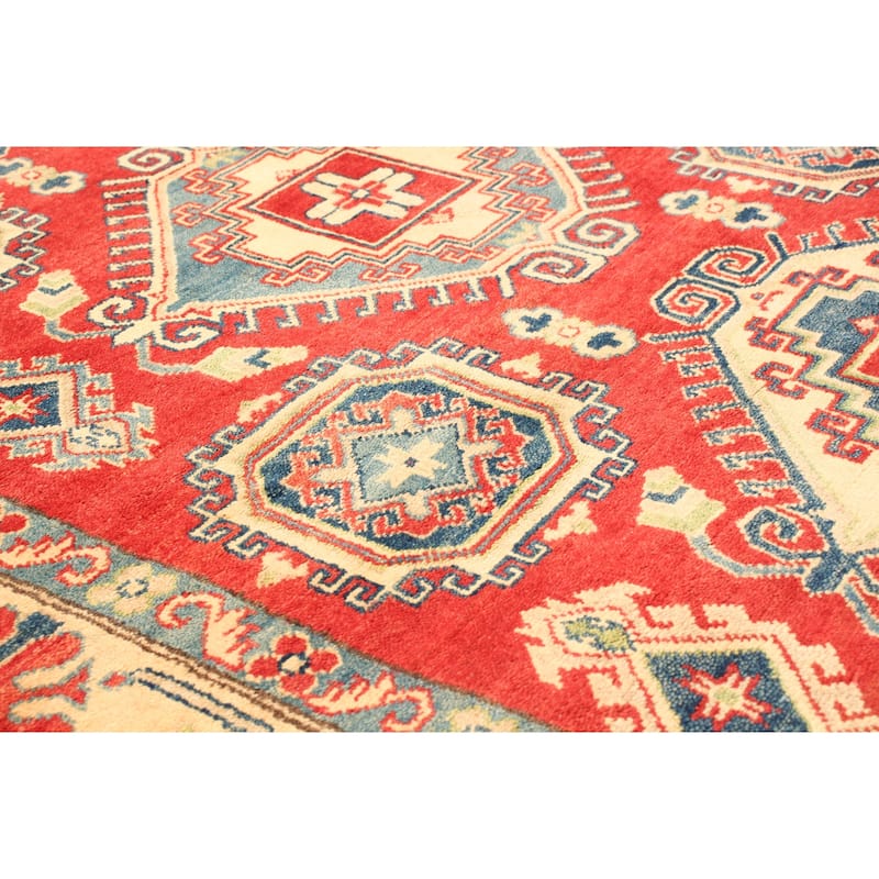 Hand-knotted Finest Gazni Red Wool Rug - 5'11 x 8'0/5'11" x 8'0"