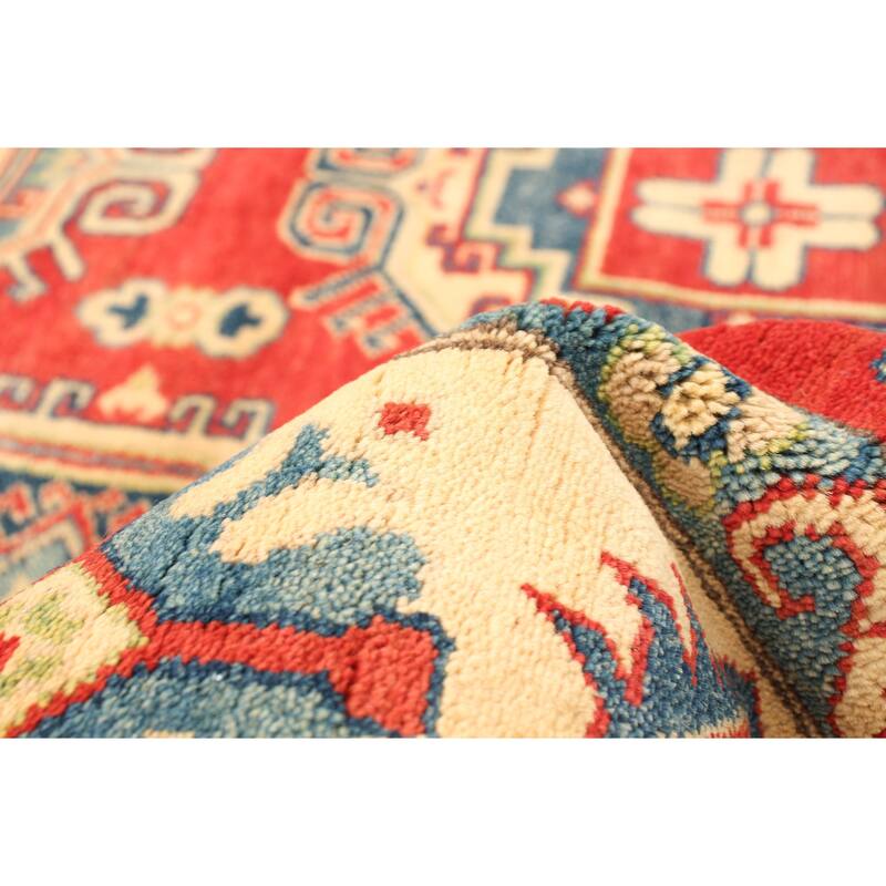Hand-knotted Finest Gazni Red Wool Rug - 5'11 x 8'0/5'11" x 8'0"