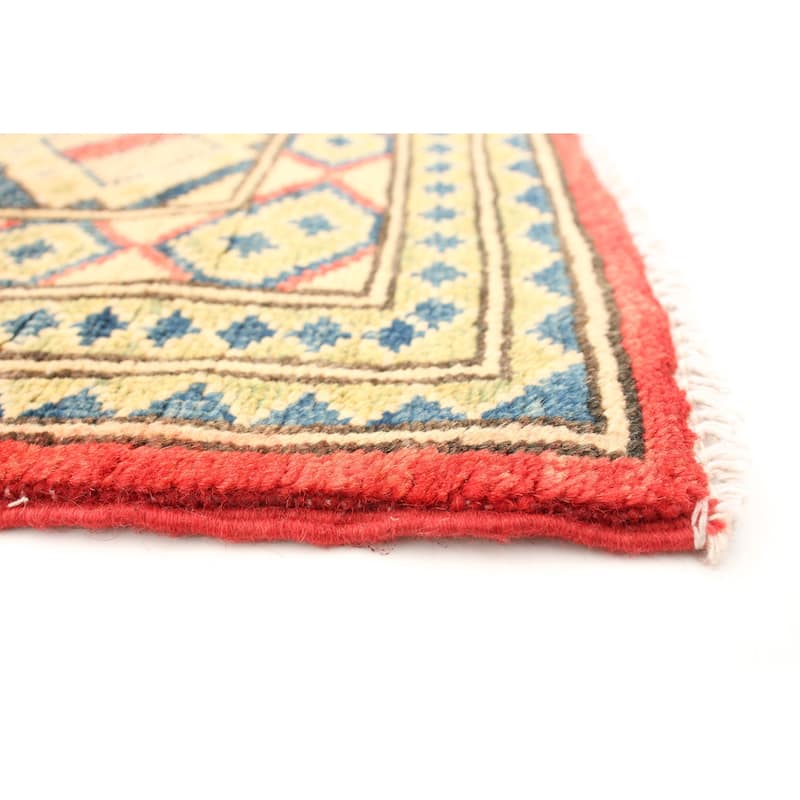 Hand-knotted Finest Gazni Red Wool Rug - 6'7 x 9'6/6'7" x 9'6"