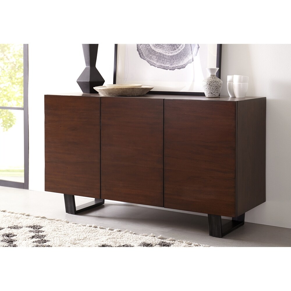 Overstock Kali Solid Wood Sideboard in Sahara Tan - 32Hx55Wx19D (Brown)