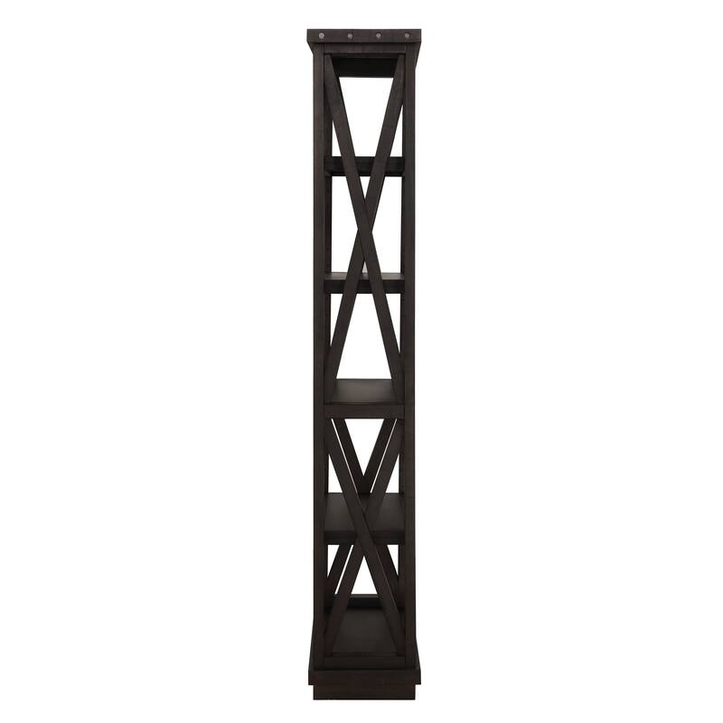 Yosemite Solid Wood 82" Bookshelf in Cafe