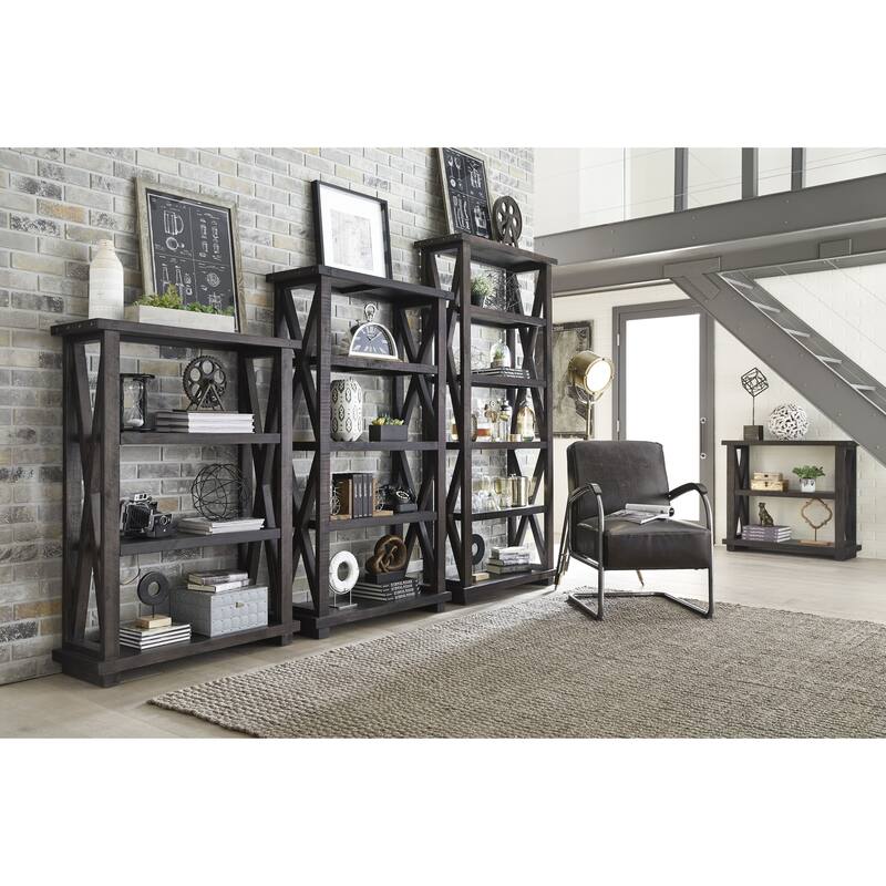 Yosemite Solid Wood 82" Bookshelf in Cafe