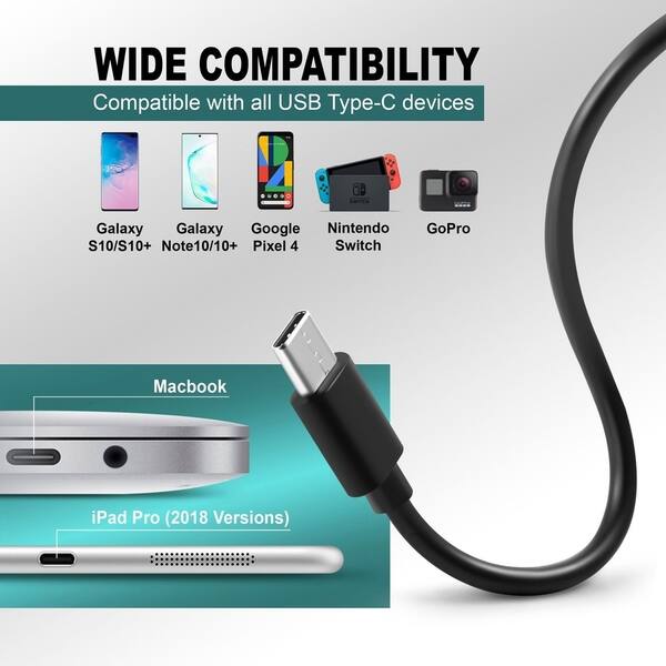 Shop Insten 1x 2x 3x 3ft Usb A To Usb C Fast Charger Cord For Samsung Galaxy S10 S10e S9 S8 S20 Plus Note 10 9 8 Lg V30 V20 Black Overstock 31135448