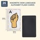 Set of 26 Magnetic Sign Language Alphabet Flash Cards with Gestures 5.6 ...