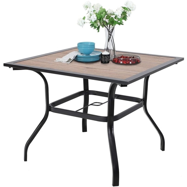 Sophia & William 37" Outdoor Dining Table with Umbrella Hole - 37*37. Opens flyout.