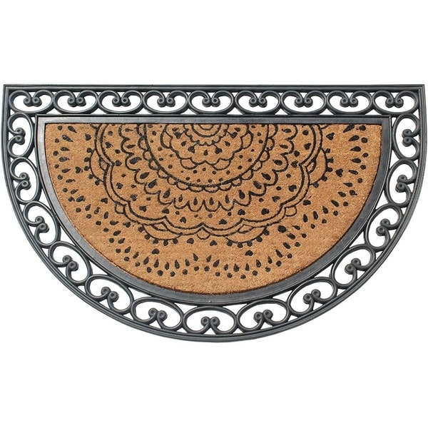 Shop Half Round Doormat, Rubber and Coir, 30 x 48 Inch ...