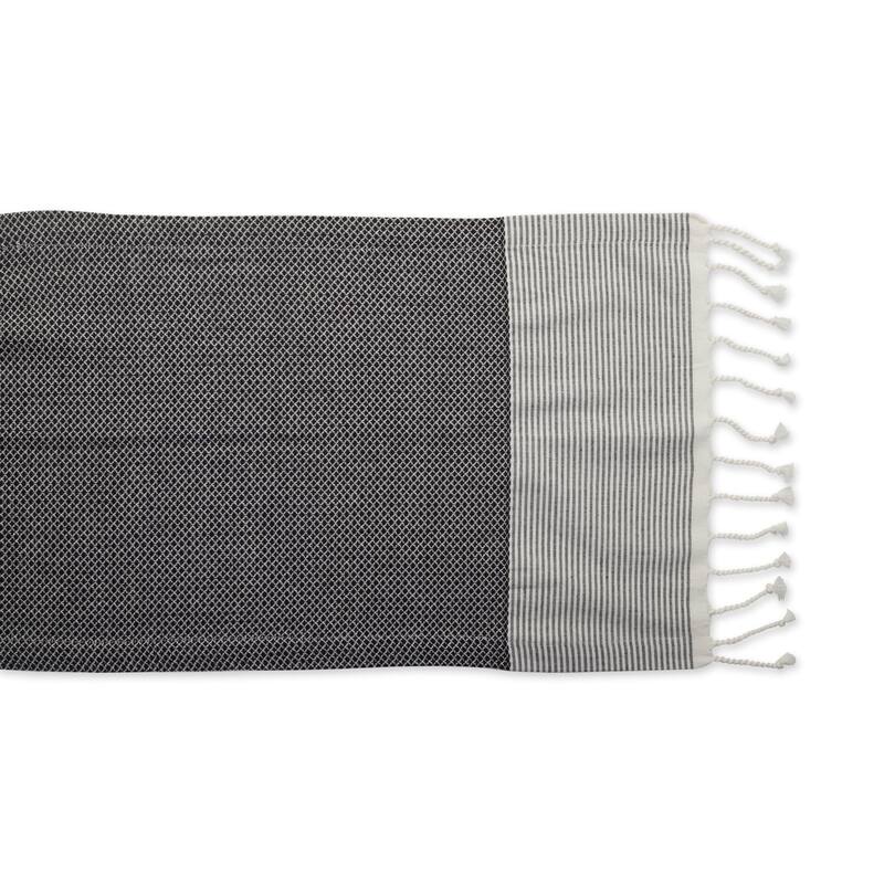 DII Bordered Dobby Woven Table Runner, 1 Piece