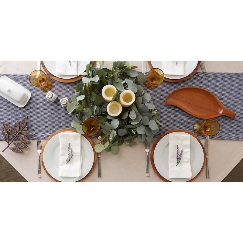 DII Bordered Dobby Woven Table Runner, 1 Piece