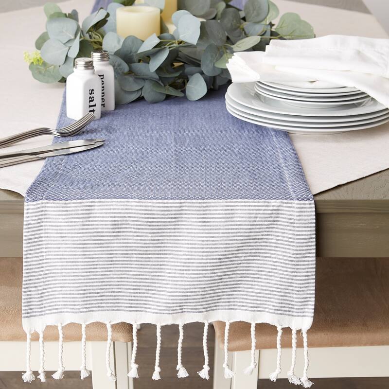 DII Bordered Dobby Woven Table Runner, 1 Piece