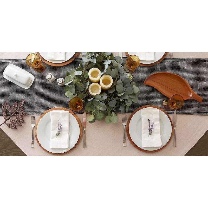 DII Bordered Dobby Woven Table Runner, 1 Piece
