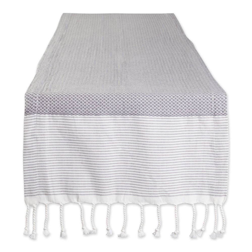 DII Bordered Dobby Woven Table Runner, 1 Piece