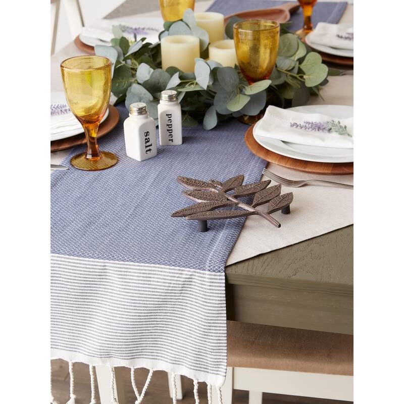 DII Bordered Dobby Woven Table Runner, 1 Piece