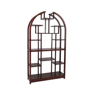 Arched Shape Display Unit with Multiple Shelves, Dark Brown - Bed Bath ...