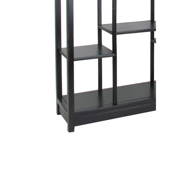 Arched Shape Display Unit with Multiple Shelves, Antique Black ...
