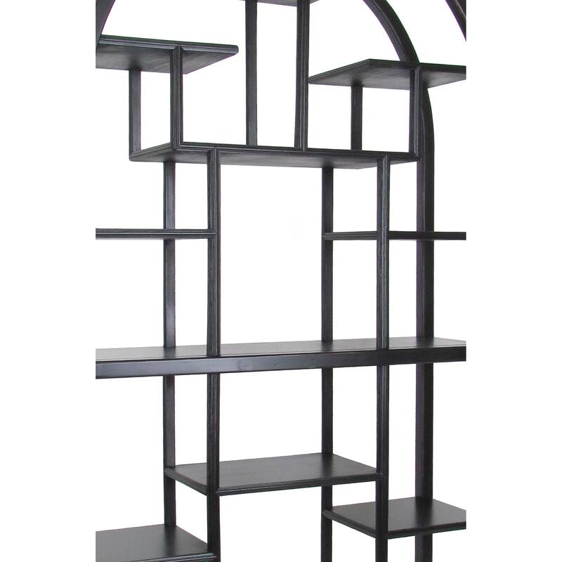 Arched Shape Display Unit with Multiple Shelves, Antique Black ...