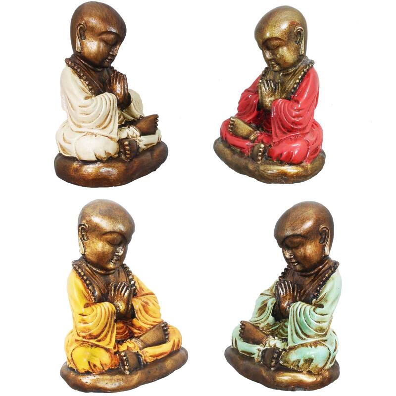 Praying Monk Figurine