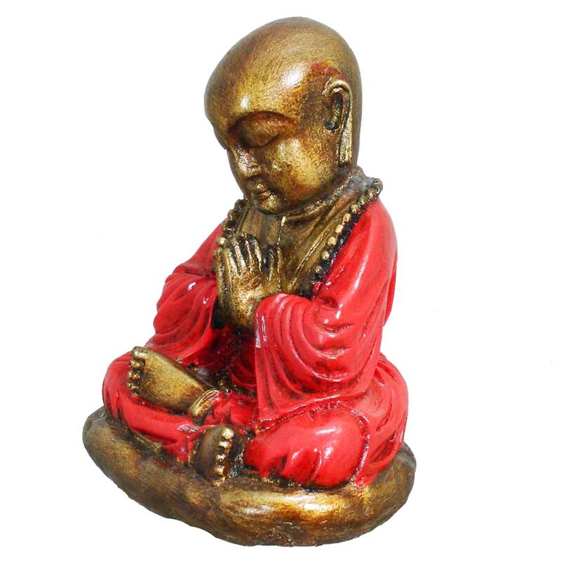 Praying Monk Figurine