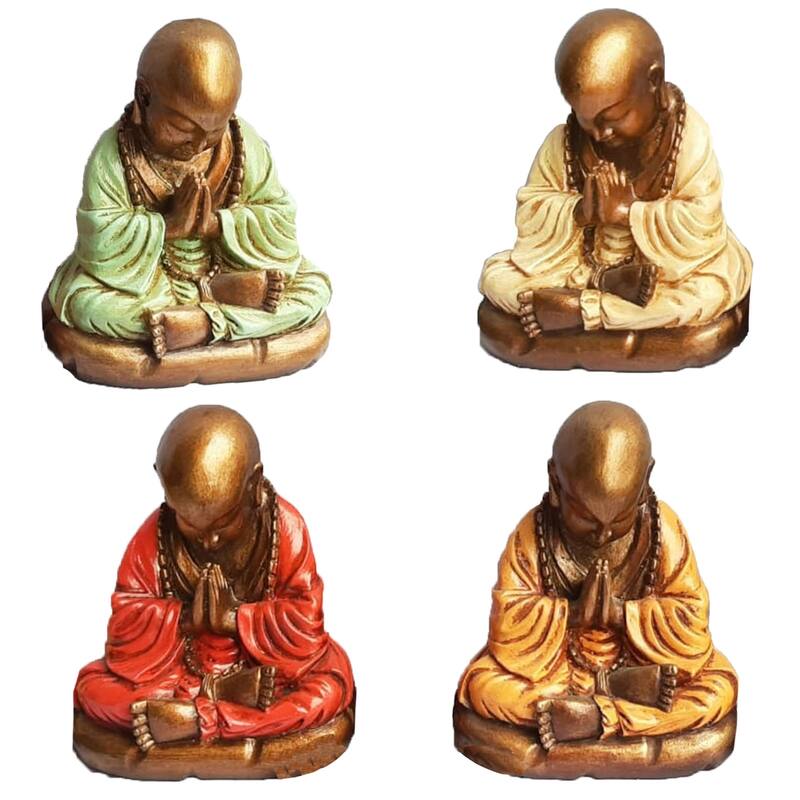 Praying Monk Figurine