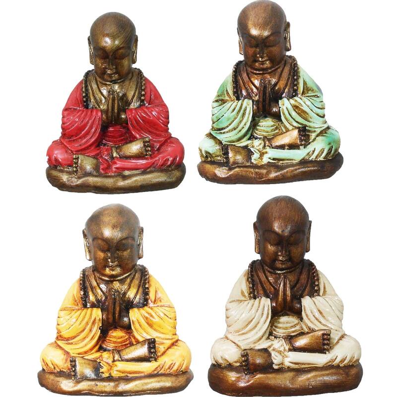 Praying Monk Figurine