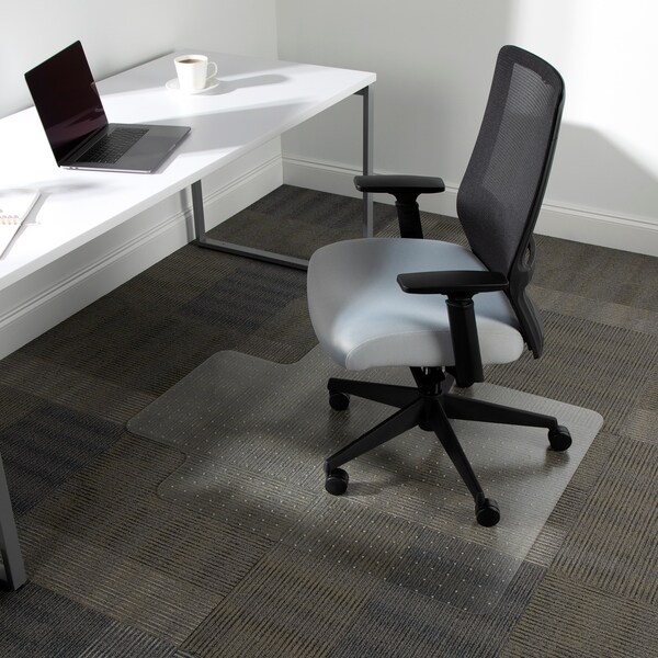 HON BASYX Commercial-Grade 36" x 47" Polycarbonate Chair Mat with Lip for Low Pile Carpet (BSXCMC3647)