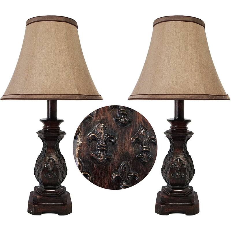 Set of 2-19"H Bronze Accent Table Lamps