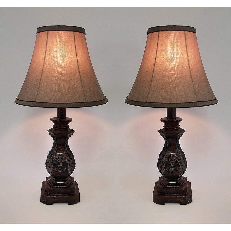 Set of 2-19"H Bronze Accent Table Lamps