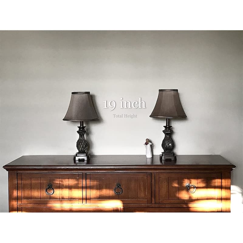 Set of 2-19"H Bronze Accent Table Lamps