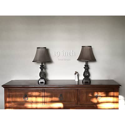 Set of 2-19"H Bronze Accent Table Lamps