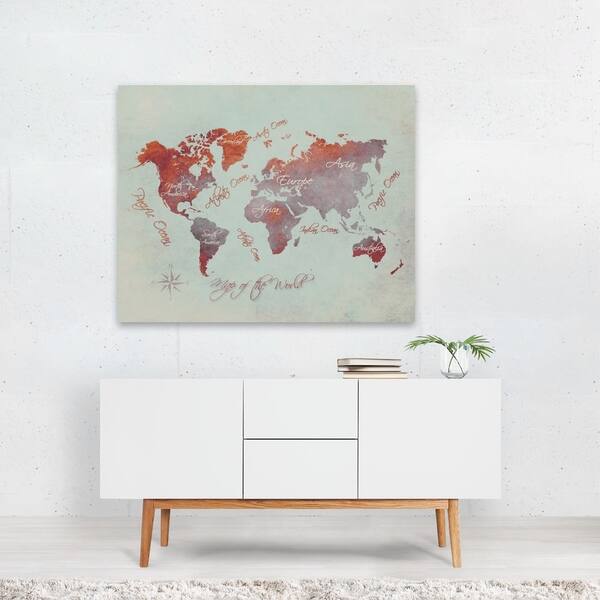 Atlas Journey Map Map Of The World Maps Unframed Wall Art Print Poster 