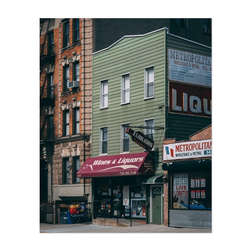 Williamsburg Brooklyn New York Alcohol Unframed Wall Art Print/Poster