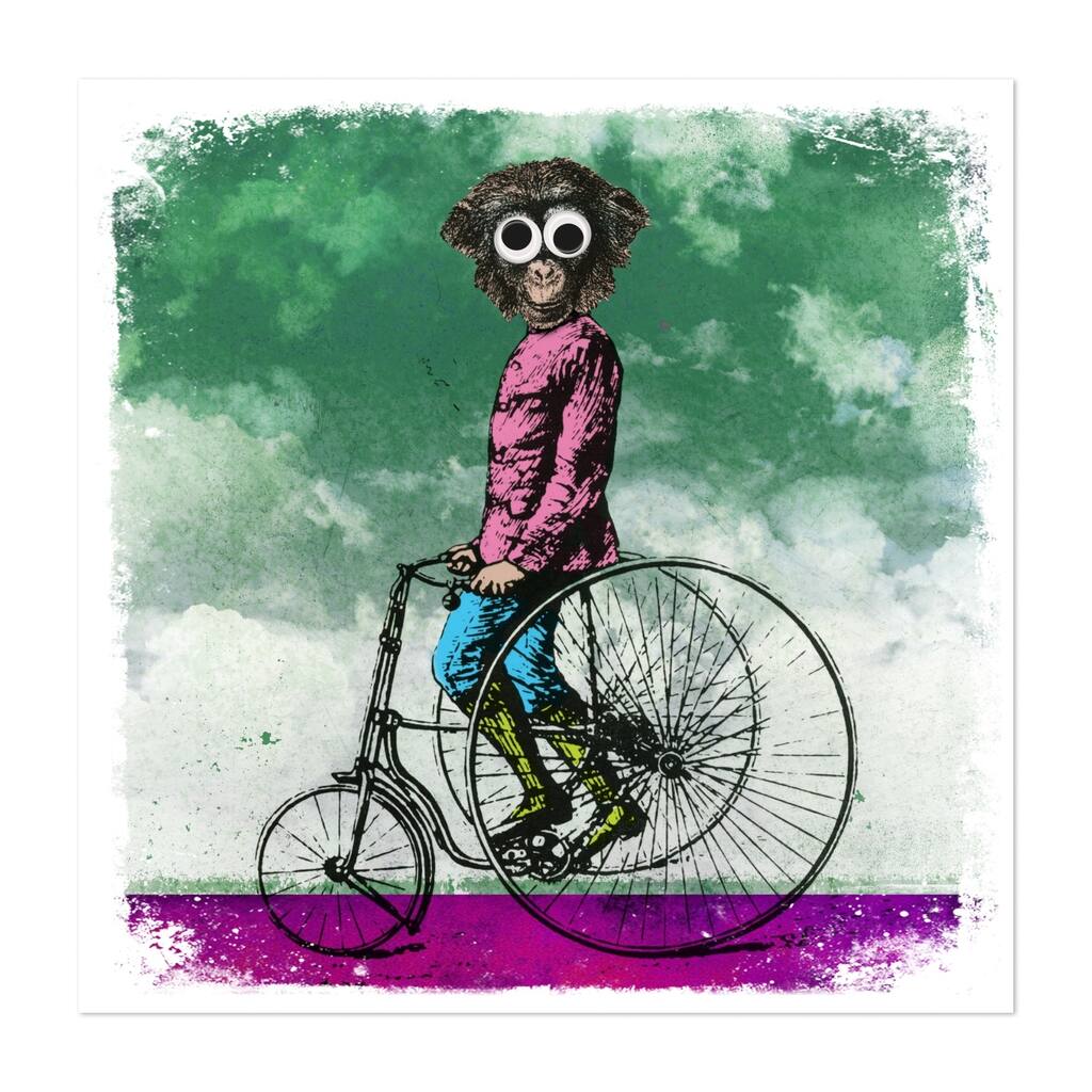 Bicycle Cycling Humour Illustration Unframed Wall Art Print/Poster