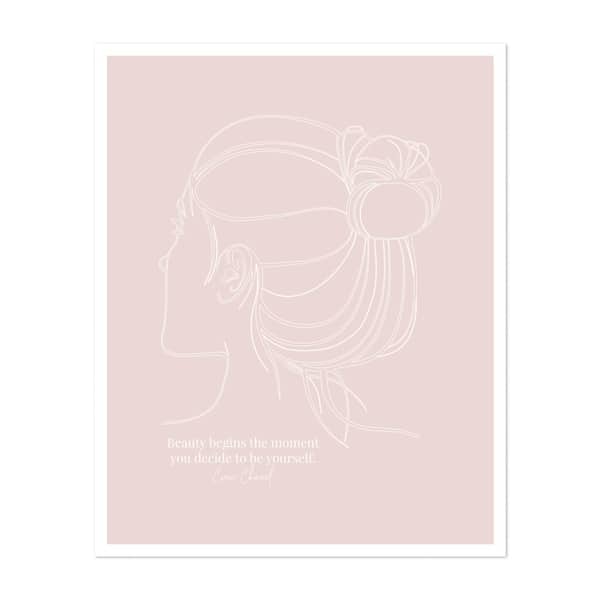 Coco Chanel Feminine Figurative Minimal Unframed Wall Art Print/Poster -  Bed Bath & Beyond - 31145162