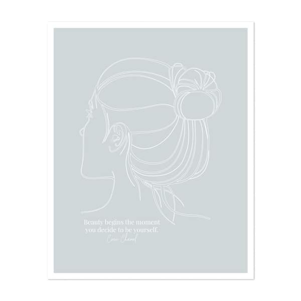 Coco Chanel Feminine Figurative Minimal Unframed Wall Art Print/Poster -  Bed Bath & Beyond - 31145165