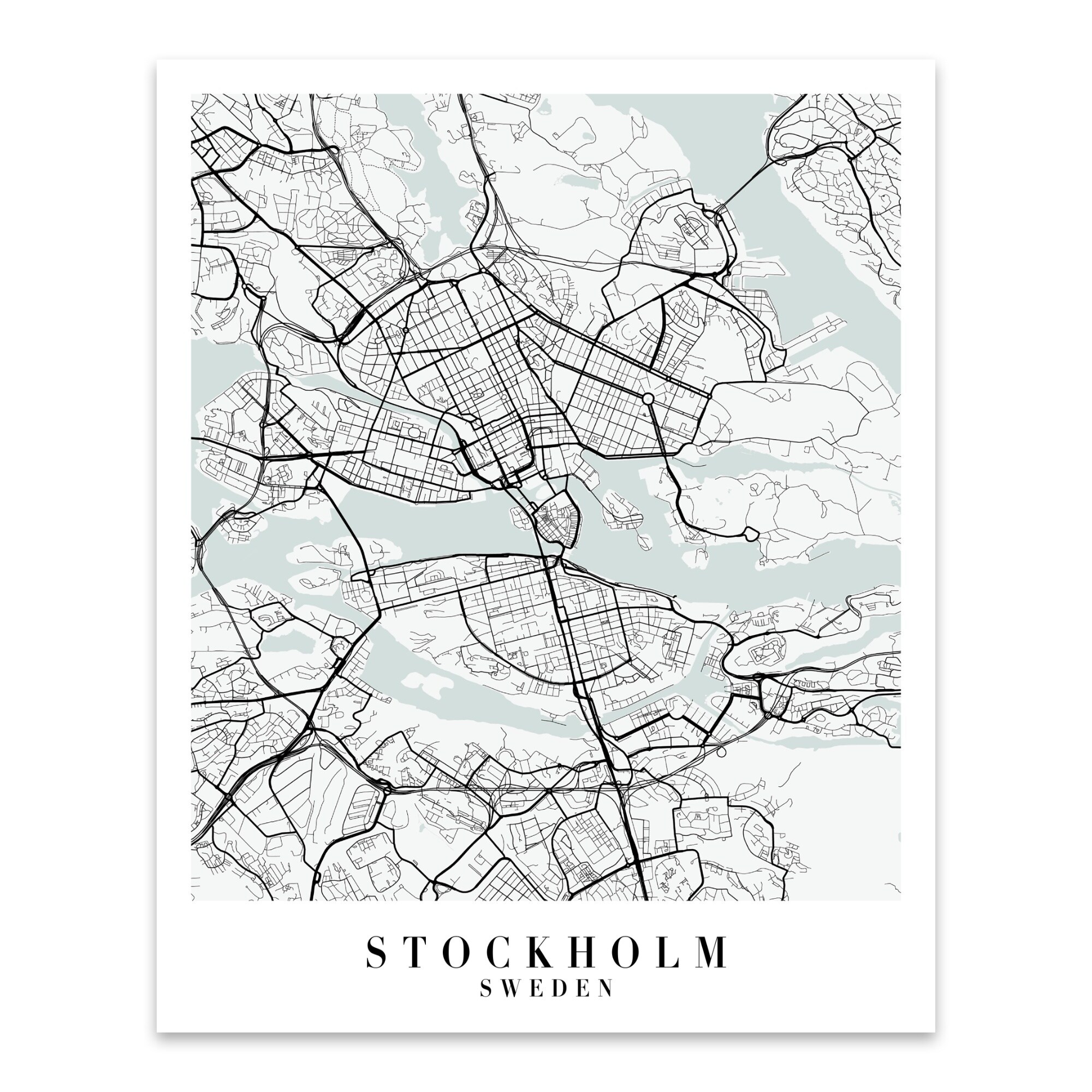 Stockholm Sweden Maps Minimal Urban Metal Wall Art Print Overstock