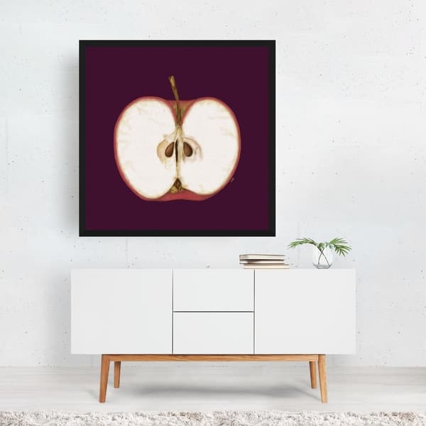 Shop Toronto Ontario Apple Burgundy Framed Wall Art Print Overstock 31146163