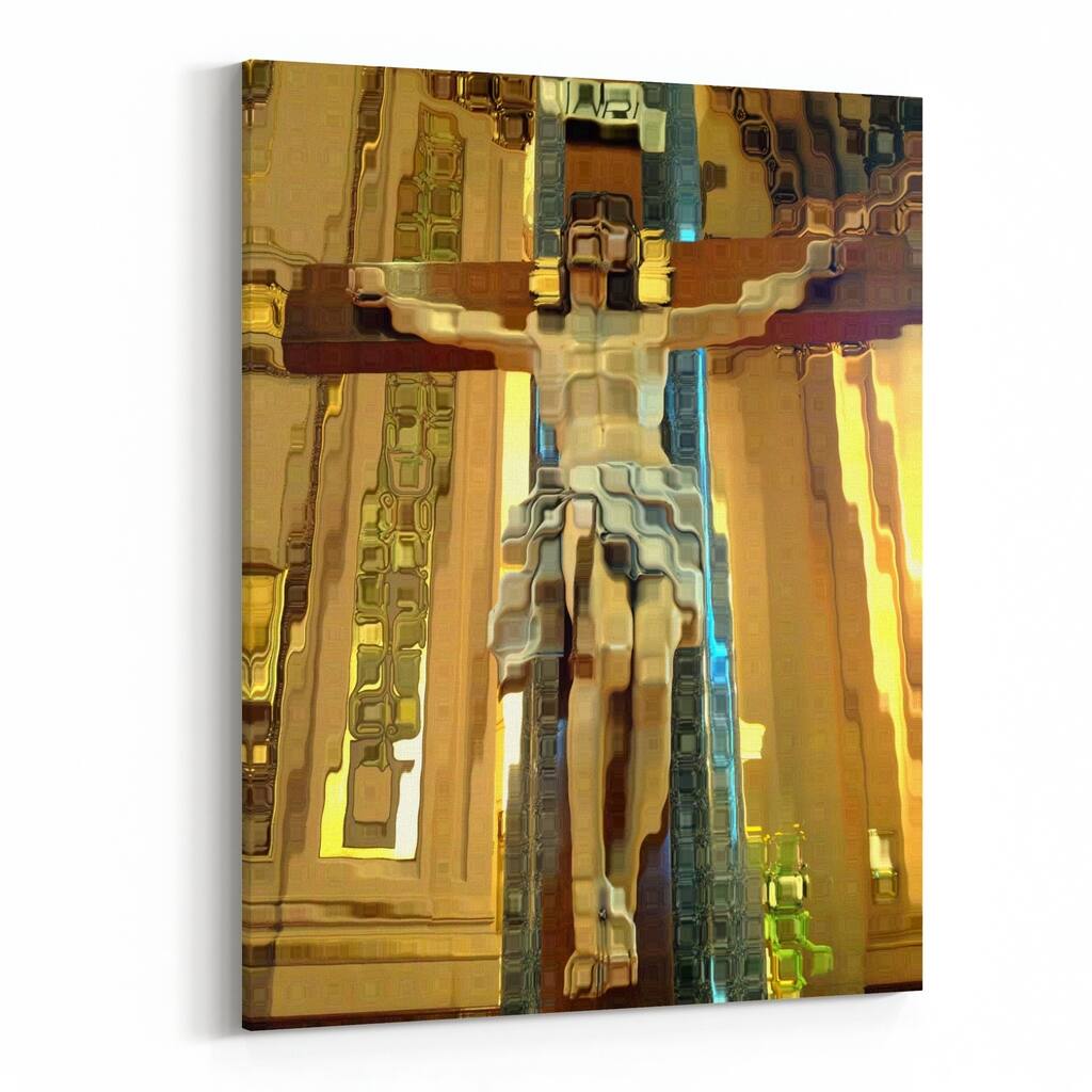 Abstract Christian Churches Temples Canvas Wall Art Print