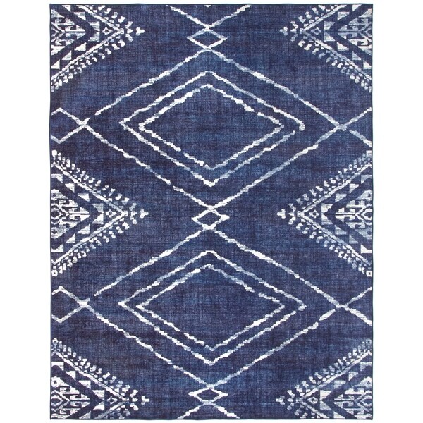 ReaLife Machine Washable, Eco-Friendly Moroccan Diamond Rug